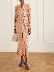 Laura floral-print silk midi dress