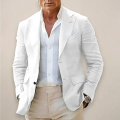 Men's Casual Blazer – Modern Linen Blend. Sophisticated All-Day Comfort