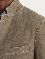 Men's Tailored Blazer – Notched Lapel Design with Front Button Closure