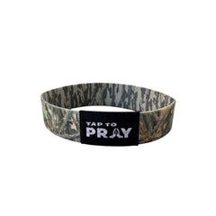 Tap To Pray Wristband in Tree Bark Forest Camo
