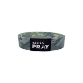 Tap To Pray Wristband in Green Charcoal Traditional Camo