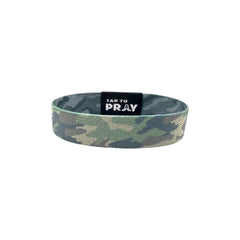 Tap To Pray Wristband in Green Charcoal Traditional Camo
