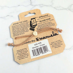 Tap To Pray Mocha Adjustable String Bracelet