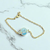Tap To Pray It Is Well 14K Gold Bracelet