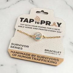 Tap To Pray It Is Well 14K Gold Bracelet