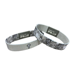Tap To Pray Wristband in Forest Camo Smoke