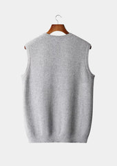 Men's Crew Neck Vest – Minimalist Sleeveless Layer