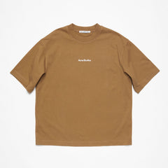 Acne Studios Men's Summer Solid Color Round Neck Pullover Loose Plain Knit Drop Shoulder Letter Short Sleeve T-Shirt #98369