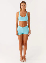 Judith Mini Shorts - Turquoise