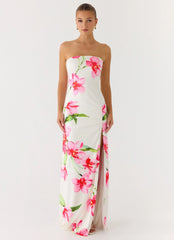 Erivo Strapless Maxi Dress - Ivory Reef