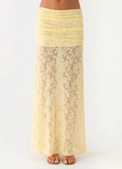 Farruko Jacquard Maxi Skirt - Butter