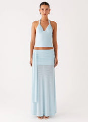 Blaze Halter Top - Blue