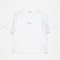 Acne Studios Men's Summer Solid Color Round Neck Pullover Loose Plain Knit Drop Shoulder Letter Short Sleeve T-Shirt #98369