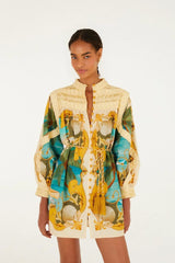 Sand Royal Sea Smocked Mini Dress