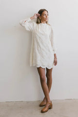 Evie Textured Floral Mini Dress FINAL SALE