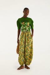 Green Nature Lovers Puff Sleeve T-Shirt