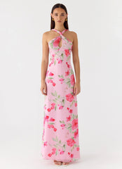 Serafim Chiffon Maxi Dress - Petal Soleil