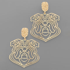 Filigree Bulldog Earrings