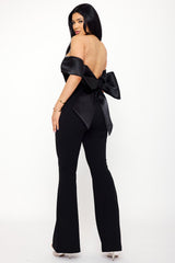 Symphony Jumpsuits - Satin And Techno Crepe Contast Jumpsuit