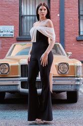 Symphony Jumpsuits- Satin Contrast Jumpsuit