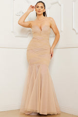 Symphony Dress - Shimmer Mesh Mermaid Maxi Dress