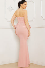 Symphony Dress - Ruffle On The Side Mermaid Maxi Dress