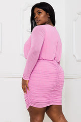 Symphony Dress - Rhinestone Round Neck Plus Size Night Out Mini Dress