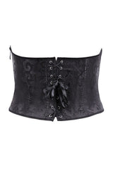 Black Sweetheart Jacquard Corset Top