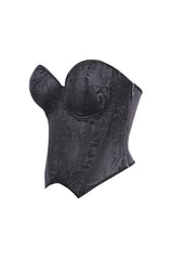 Black Sweetheart Jacquard Corset Top