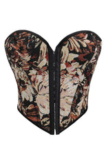 Black Floral Sweetheart Corset Top
