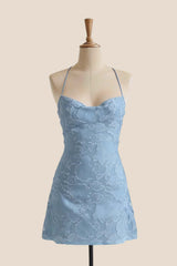 Burgundy Lace A-line Short Homecoming Dress