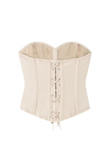 Apricot Strapless Fitted Bustier Top