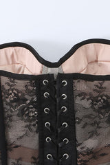 Black Lace Corset Style Top