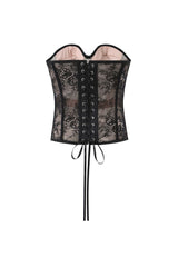 Black Lace Corset Style Top