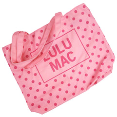 Lulu Mac Polka Dot Canvas Tote Bag