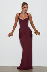 Gia Maxi Dress - Cherry Lacquer