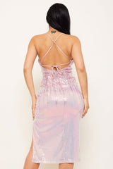 Symphony Dress - Sequin Two-Town Midi Dress