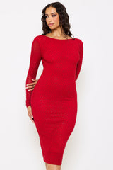 Translucent Rhinestone Midi Dress