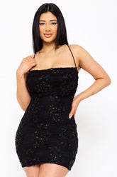Symphony Dress - Floral Lace With Bead Detail Mini Dress