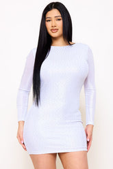 Symphony Dress - Slinky Foil Cowl Open Back Mini Dress