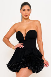 Layer Of Ruffles Detail Mini Dress