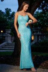Symphony Dress - Scroll Pattered On Mesh Fabric Maxi Dress