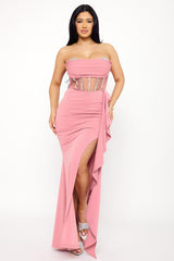 Rhinestone Bust With Crezia Maxi Dress