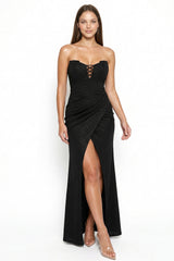 Symphony Dress - Glittered Bustier Top Maxi Dress