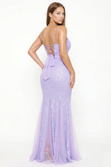 Symphony Dress - Sequin With Mesh Mermaid Shilouette Maxi Dress