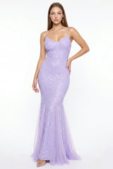 Symphony Dress - Sequin With Mesh Mermaid Shilouette Maxi Dress