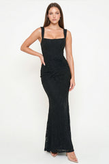 Symphony Dress - Bustier Bodice With Twist On The Side Maxi Dress