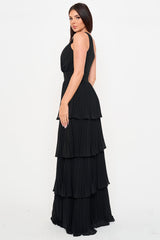 Symphony Dress - Pleated Chiffon Multi Layered Maxi Dress