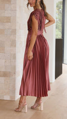 Maria™ | Elegant Pleated Maxi Dress