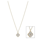 Mop Clover Initial Letter Necklace